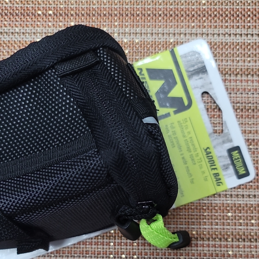 Black and Green Saddle Bag